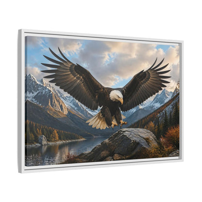 Side Mockup 10. Animals Eagle Eagle Mountain Landscape shown as stretched canvas wall art