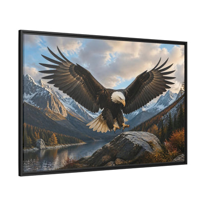 Side Mockup 12. Animals Eagle Eagle Mountain Landscape shown as stretched canvas wall art