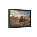 Side Mockup 6. Animals Elephant Procession Elephant Procession shown as stretched canvas wall art
