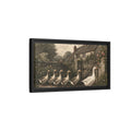 Side Mockup 8. Animals Geese Country Geese shown as stretched canvas wall art