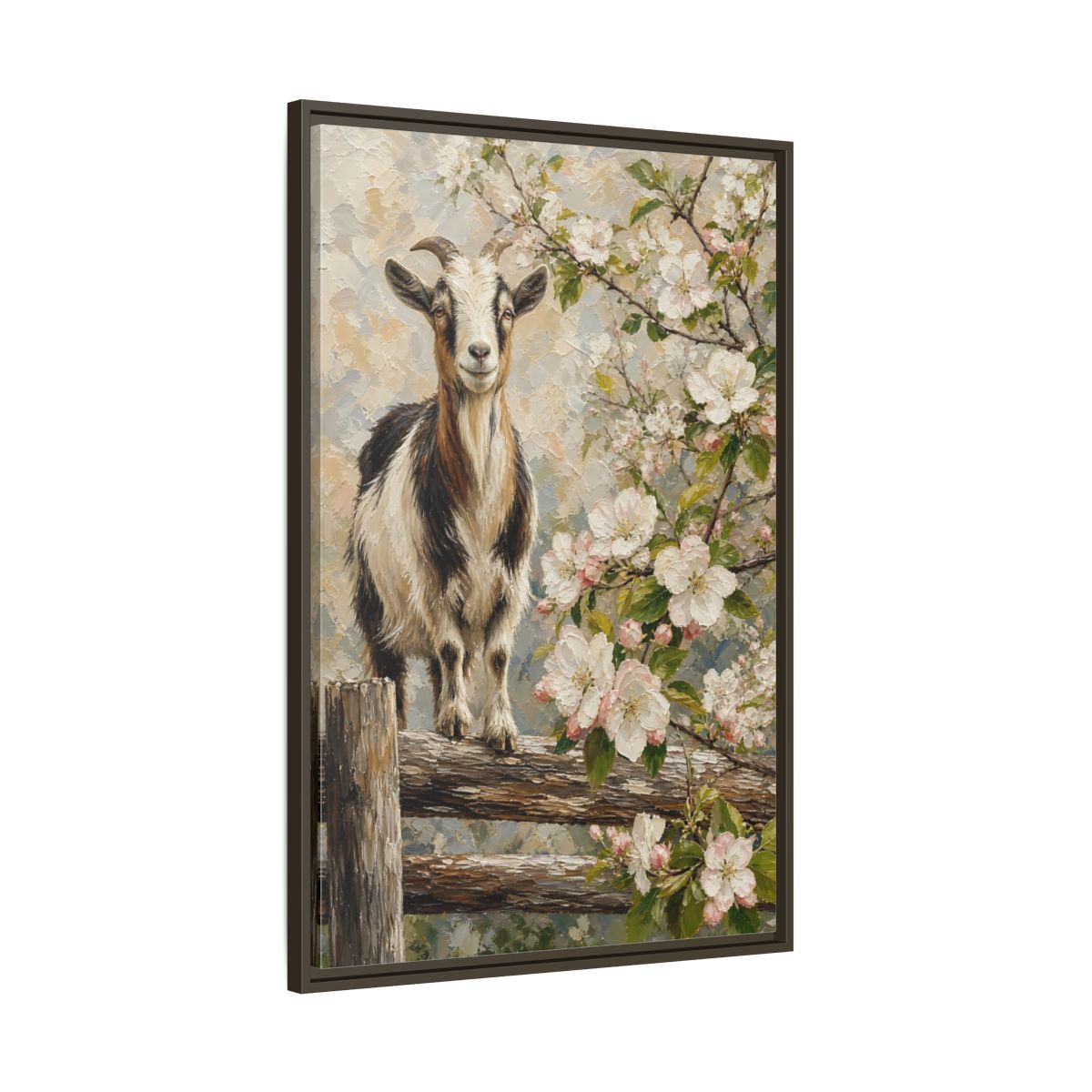 Main Mockup. Animals Goat Pastel Goat shown as stretched canvas wall art