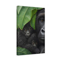 Side Mockup 4. Animals Gorillas Black And Green shown as stretched canvas wall art