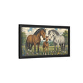 Side Mockup 8. Animals Horses Horse Family Meadow shown as stretched canvas wall art