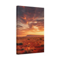 Side Mockup 4. Animals Kangaroo Desert Sunset shown as stretched canvas wall art