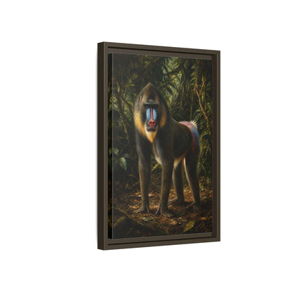 Side Mockup 5. Animals Mandrill Colorful Mandrill shown as stretched canvas wall art