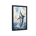 Side Mockup 6. Animals Marlin Blue Marlin shown as stretched canvas wall art
