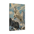 Side Mockup 4. Animals Mountain Goat White Mountain Goat shown as stretched canvas wall art