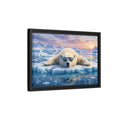Side Mockup 6. Animals Polar Bear Arctic Polar Bear shown as stretched canvas wall art