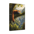 Side Mockup 4. Animals Red Panda Red Panda Forest shown as stretched canvas wall art
