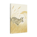 Side Mockup 4. Animals Serval Brown And Beige shown as stretched canvas wall art