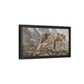 Side Mockup 8. Animals Snow Leopards Snow Leopard Art shown as stretched canvas wall art