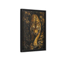Side Mockup 6. Animals Tiger Gold And Black shown as stretched canvas wall art