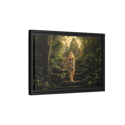 Side Mockup 6. Animals Tiger Jungle Tiger Temple shown as stretched canvas wall art