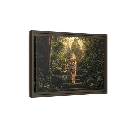 Side Mockup 5. Animals Tiger Jungle Tiger Temple shown as stretched canvas wall art