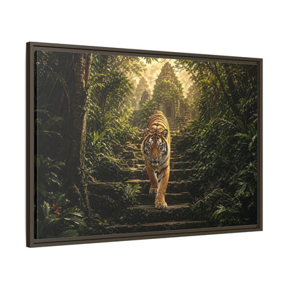 Main Mockup. Animals Tiger Jungle Tiger Temple shown as stretched canvas wall art