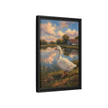 Side Mockup 6. Animals White Goose Farmhouse Goose shown as stretched canvas wall art