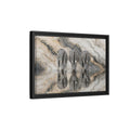 Side Mockup 6. Animals Zebras Black White Gold shown as stretched canvas wall art