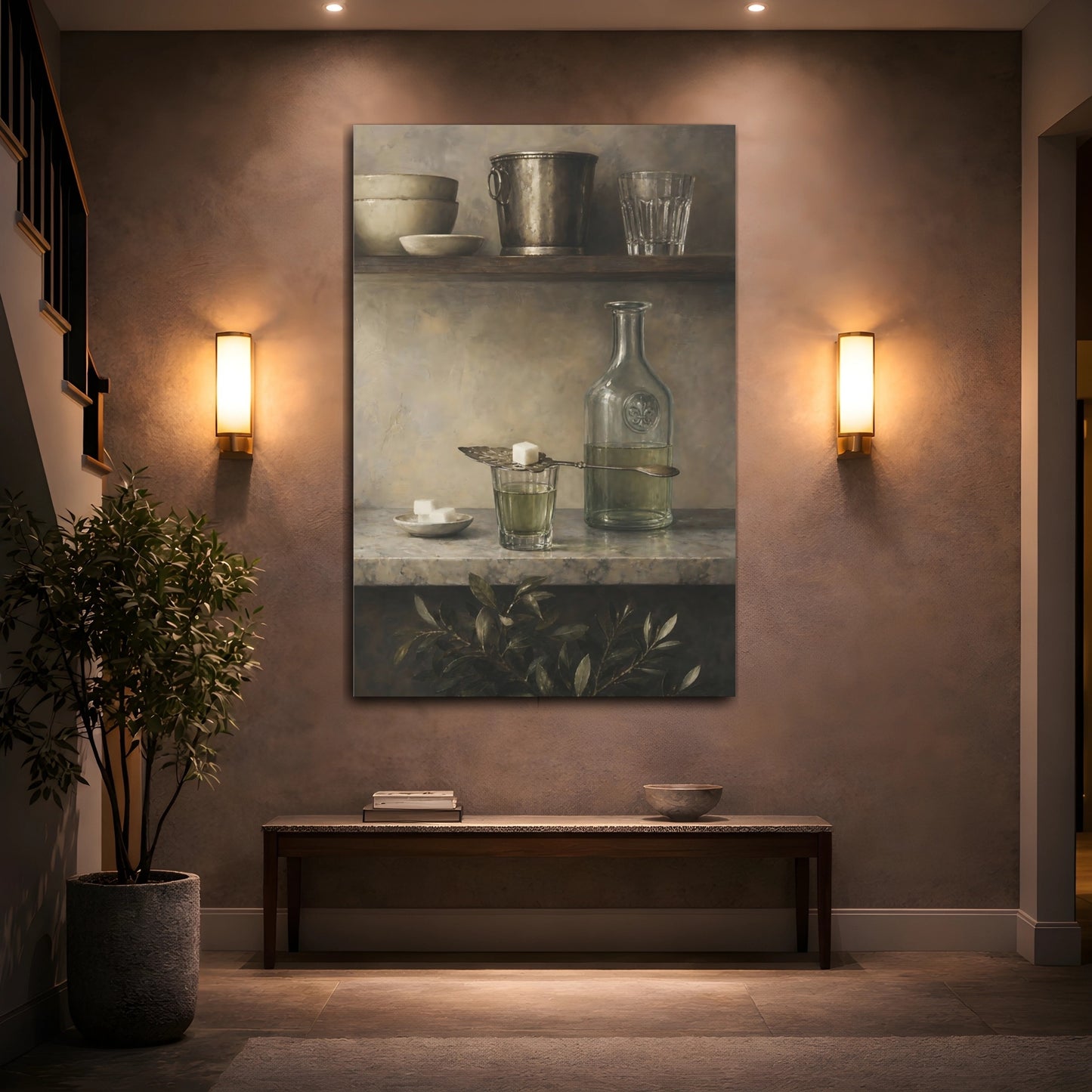 Mockup 2. Antique Glass And Sugar shown as canvas print
