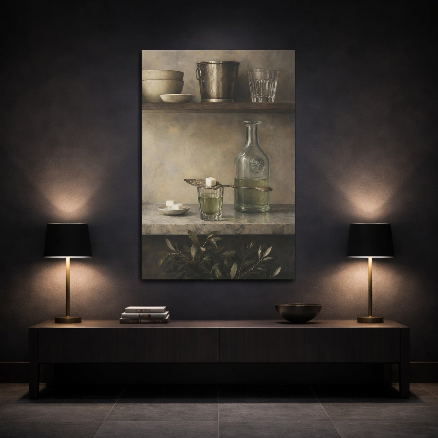 Mockup 3. Antique Glass And Sugar shown as canvas print