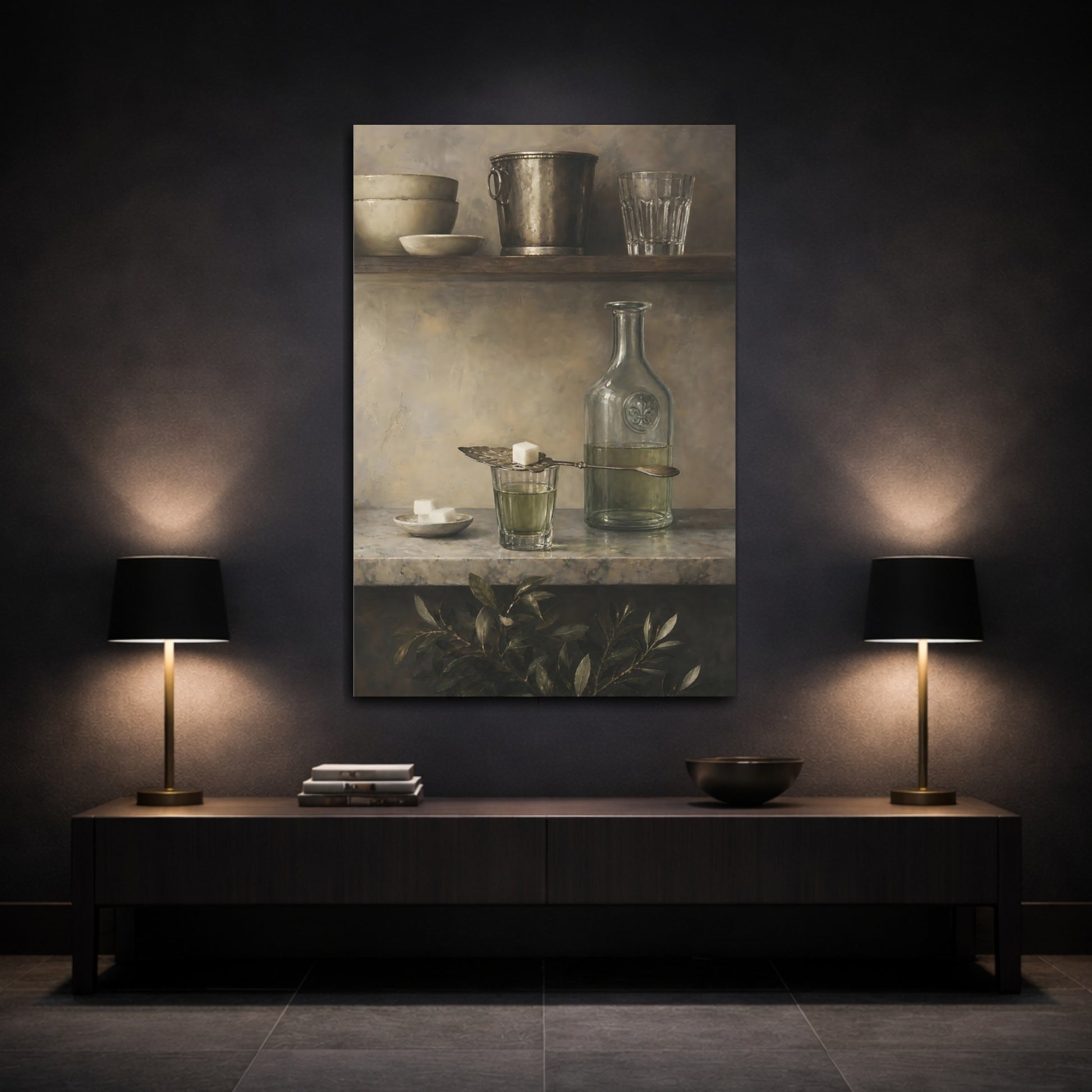 Mockup 3. Antique Glass And Sugar shown as canvas print