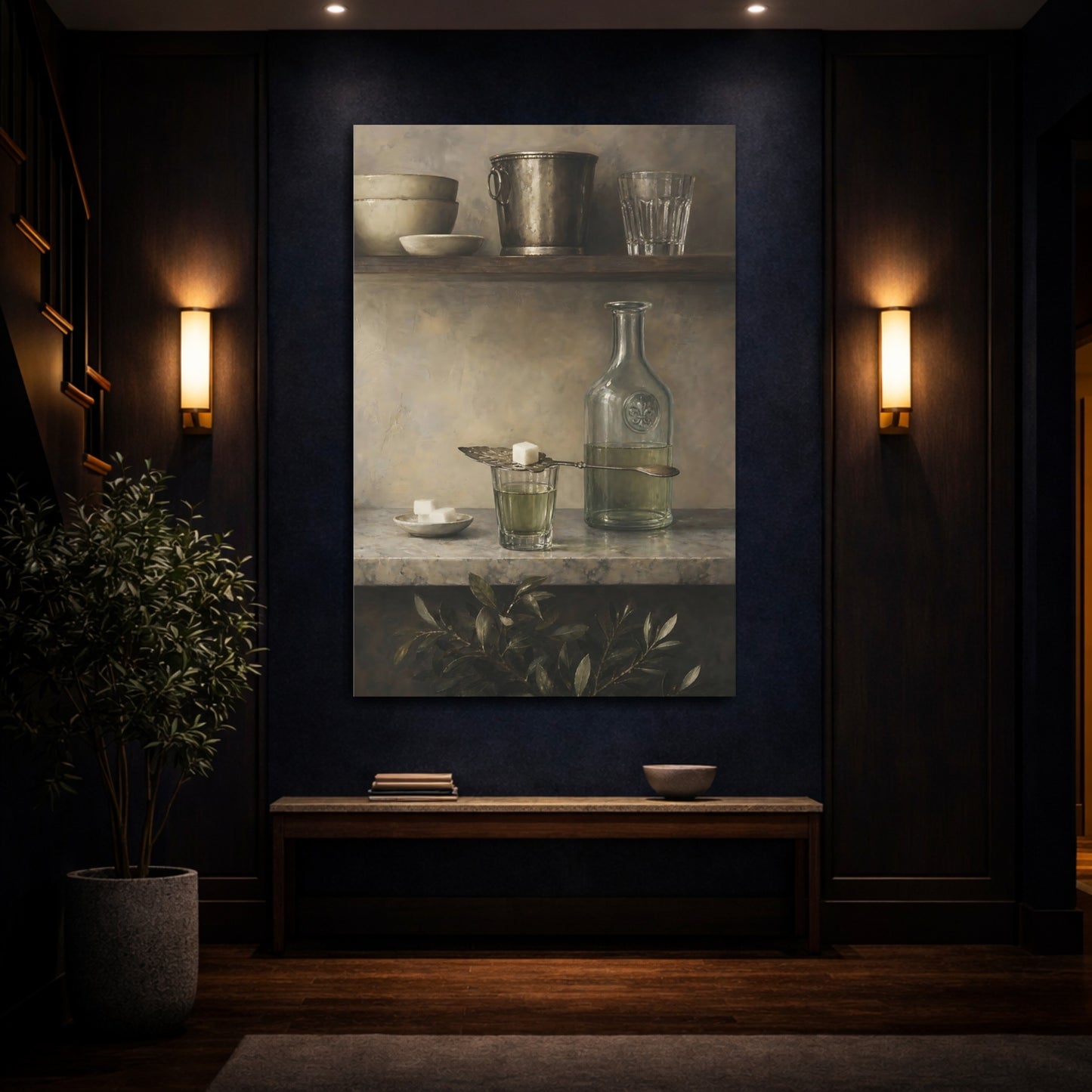 Mockup 4. Antique Glass And Sugar shown as canvas print