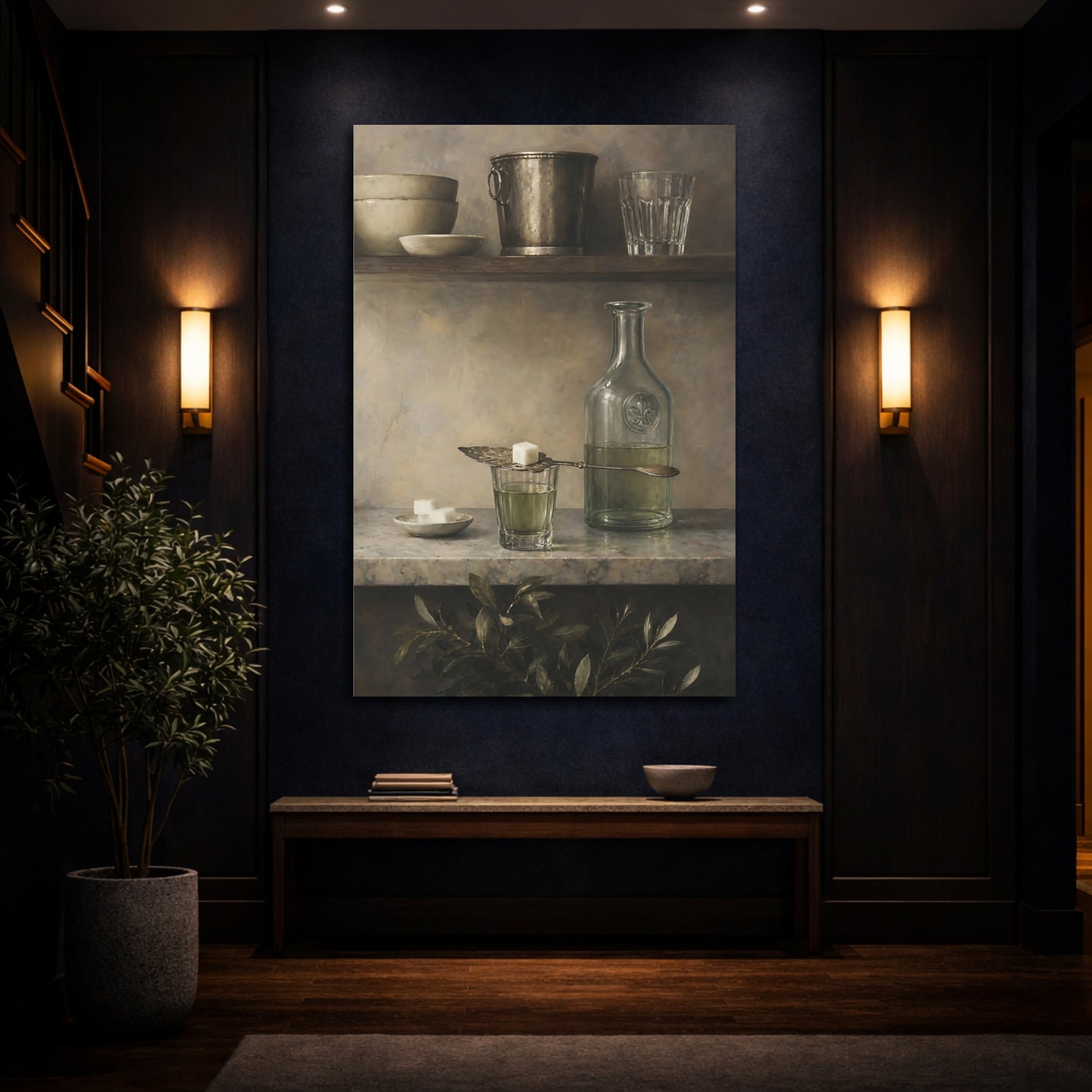 Mockup 4. Antique Glass And Sugar shown as canvas print