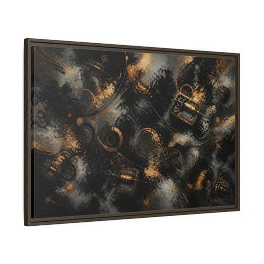 Main Mockup. Antique Music Box Melody shown as framed canvas print
