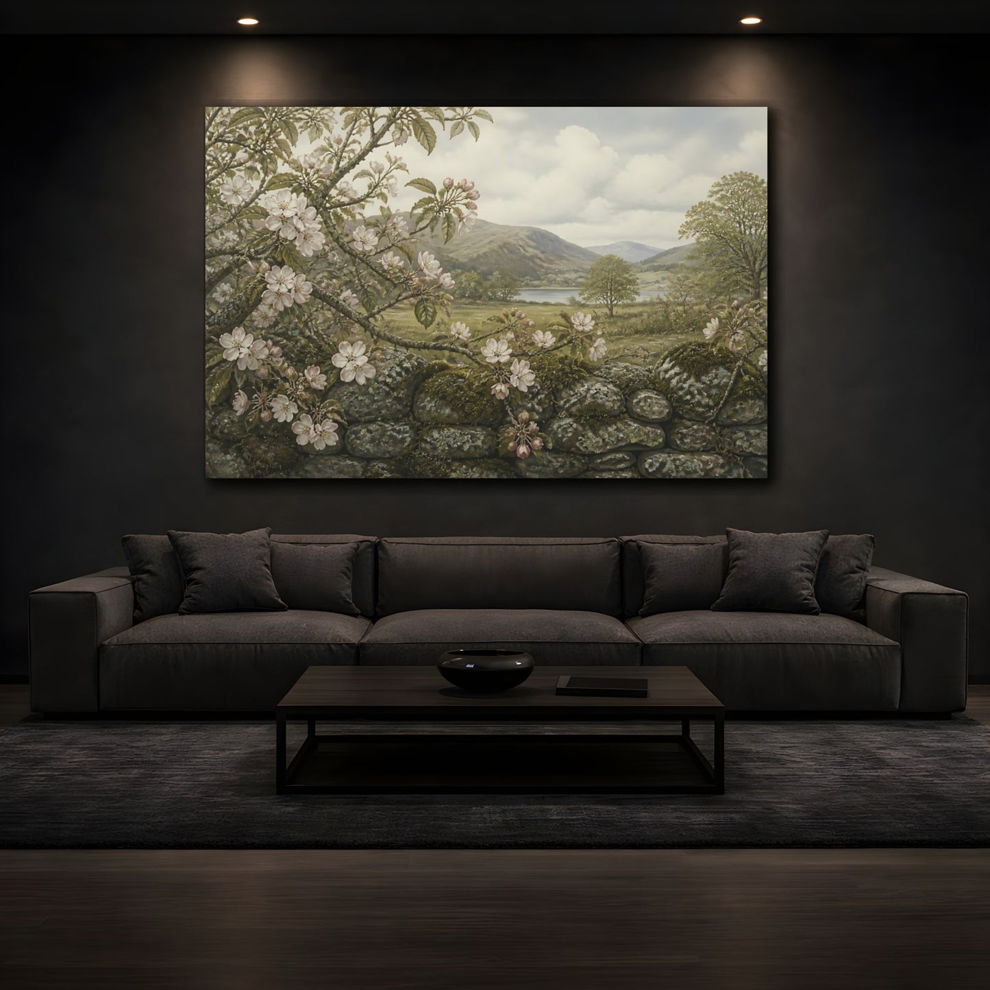 Mockup 3. Apple Blossom Valley View shown as canvas print
