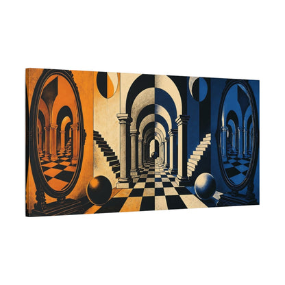 Main Mockup. Arched Corridor Illusion shown as canvas print