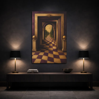 Mockup 3. Archway Illusion Path shown as canvas print
