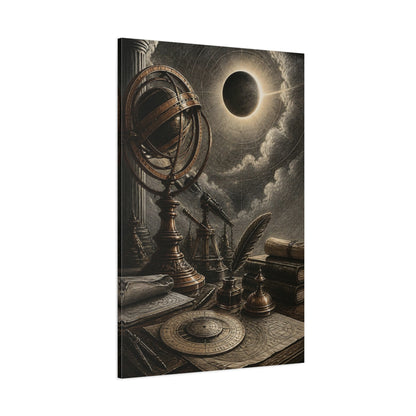 Side Mockup 1. Armillary Office Study shown as canvas print