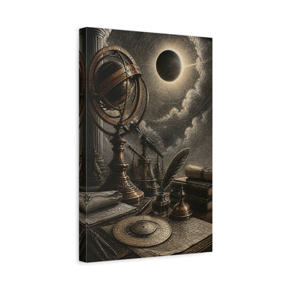 Side Mockup 4. Armillary Office Study shown as canvas print