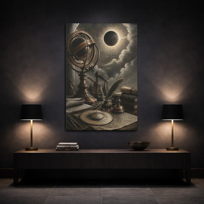 Mockup 3. Armillary Office Study shown as canvas print
