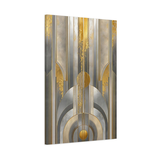 Main Mockup. Art Deco Gold Arches shown as canvas print