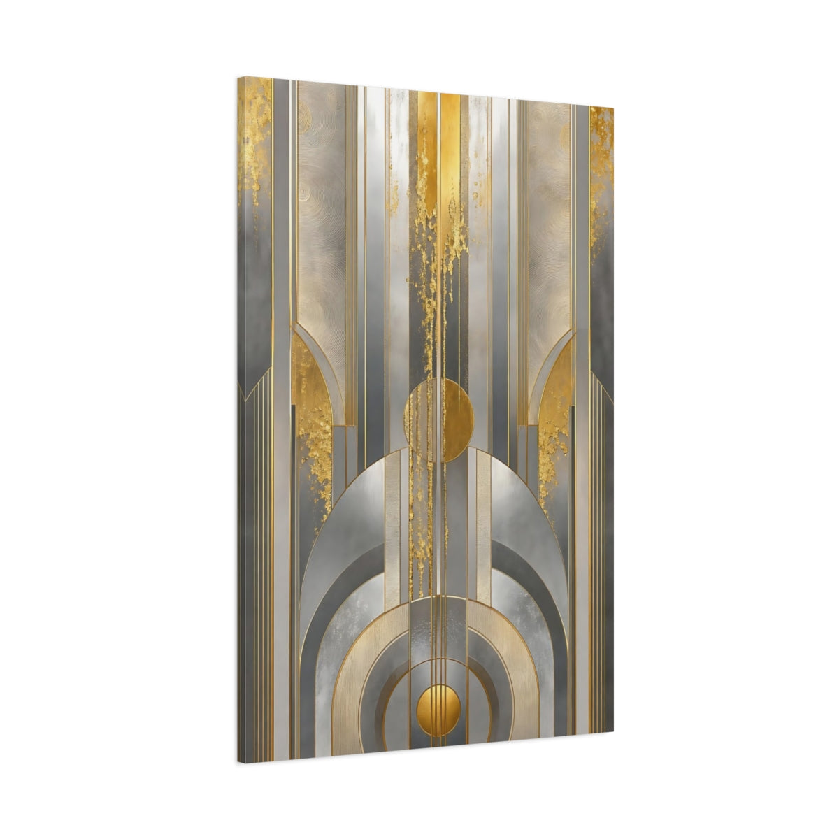 Side Mockup 1. Art Deco Gold Arches shown as canvas print