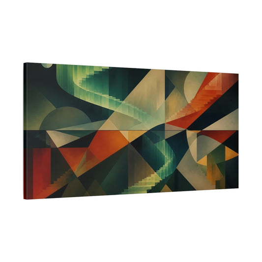 Main Mockup. Aurora Stairways shown as canvas print
