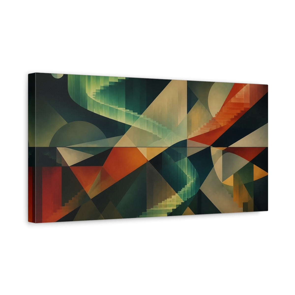 Side Mockup 3. Aurora Stairways shown as canvas print