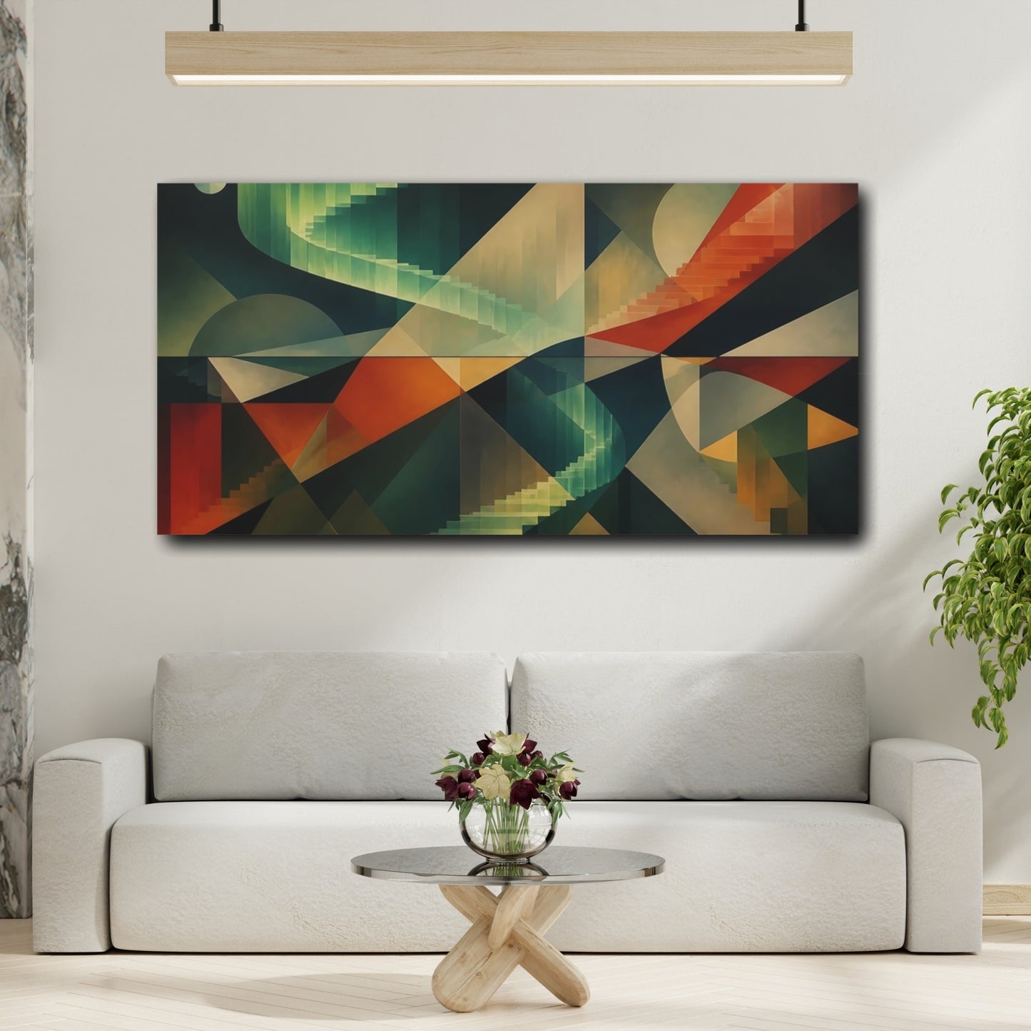 Mockup 2. Aurora Stairways shown as canvas print