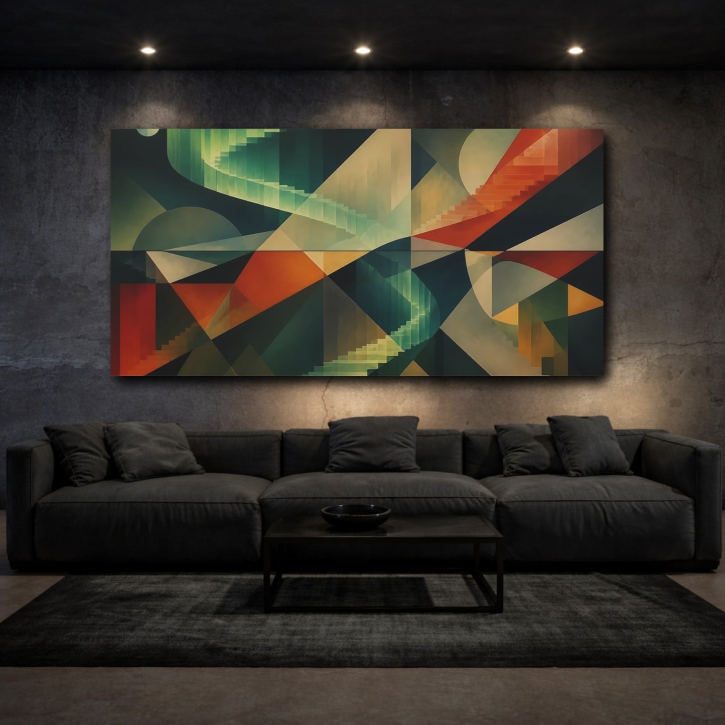 Mockup 3. Aurora Stairways shown as canvas print