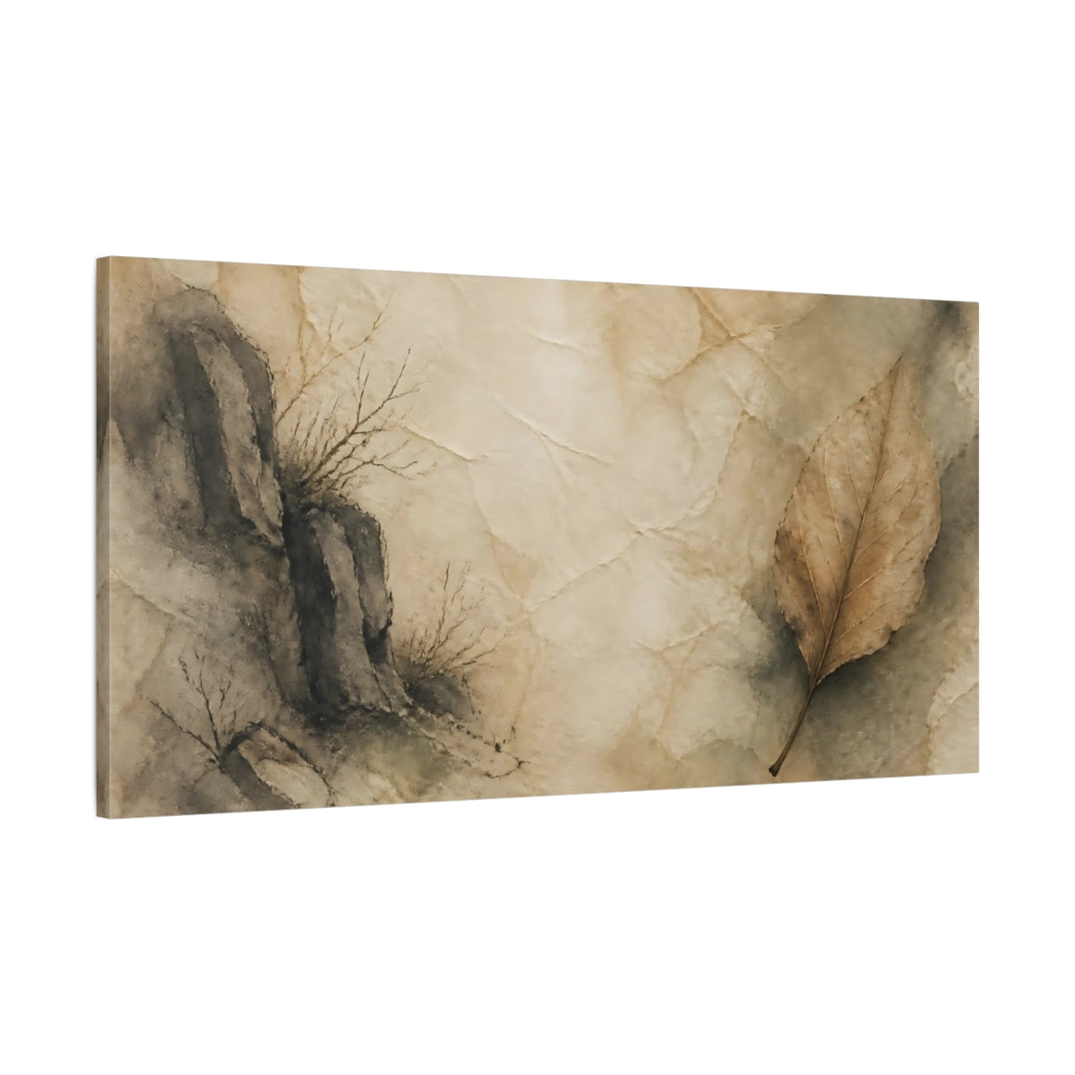 Main Mockup. Autumn Leaf Study shown as canvas print
