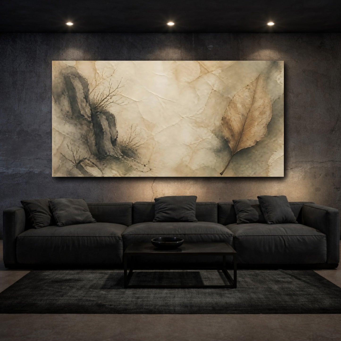 Mockup 3. Autumn Leaf Study shown as canvas print