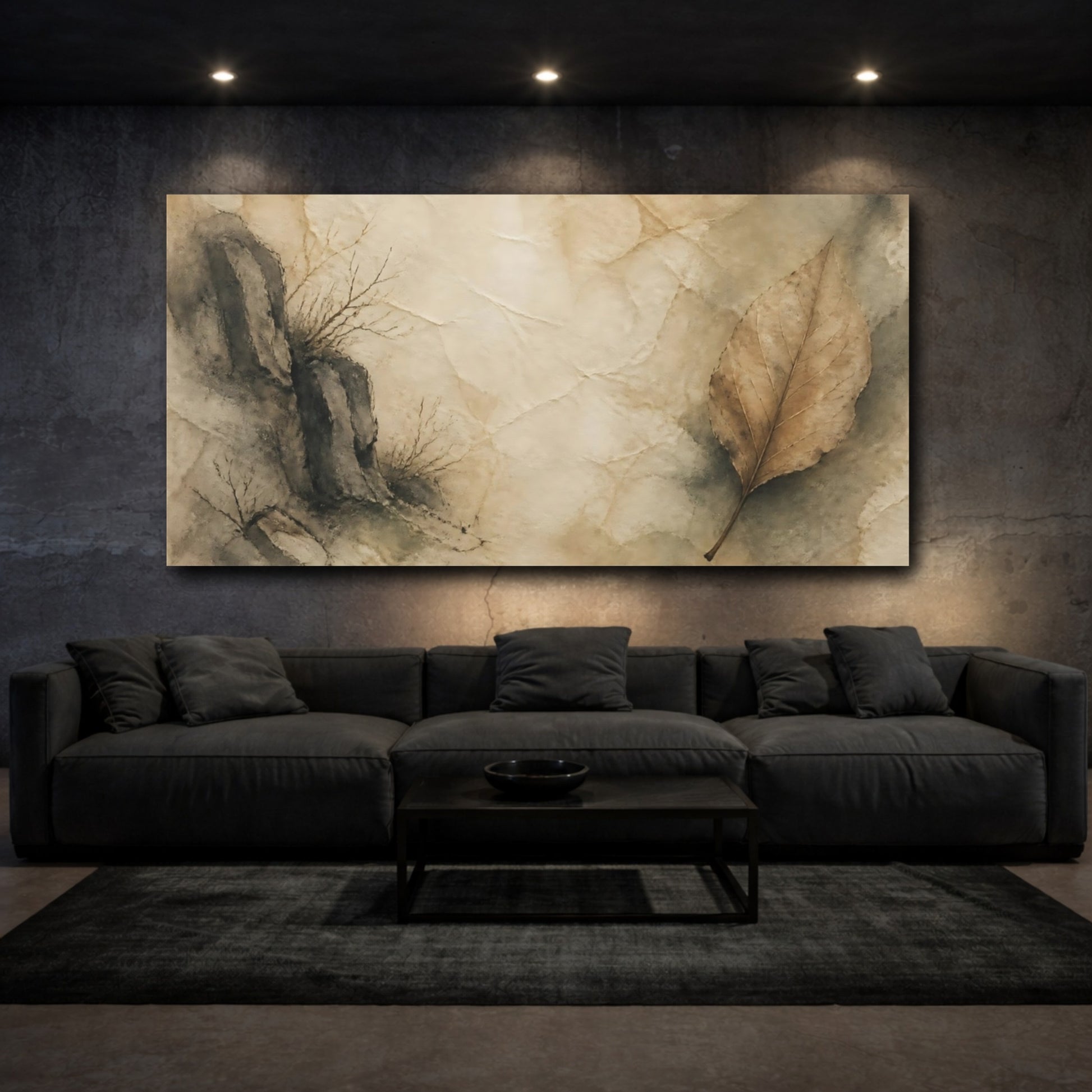 Mockup 3. Autumn Leaf Study shown as canvas print