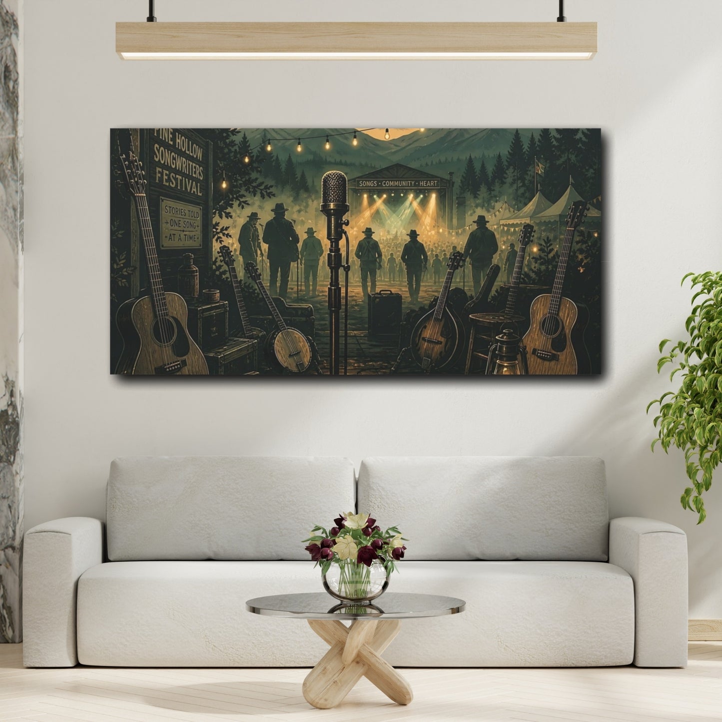 Mockup 2. Backstage At Pine Hollow shown as canvas print