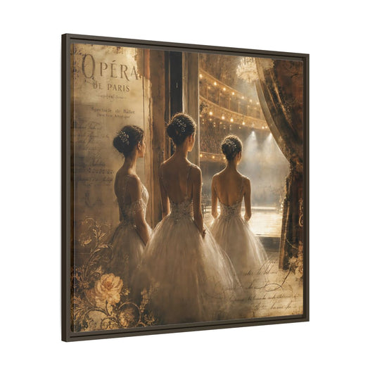 Main Mockup. Backstage At The Opera shown as framed canvas print