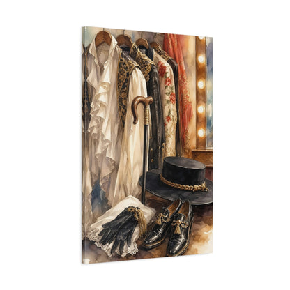 Main Mockup. Backstage Vintage Wardrobe shown as canvas print