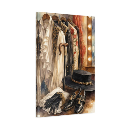 Side Mockup 2. Backstage Vintage Wardrobe shown as canvas print