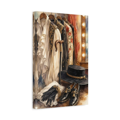 Side Mockup 4. Backstage Vintage Wardrobe shown as canvas print