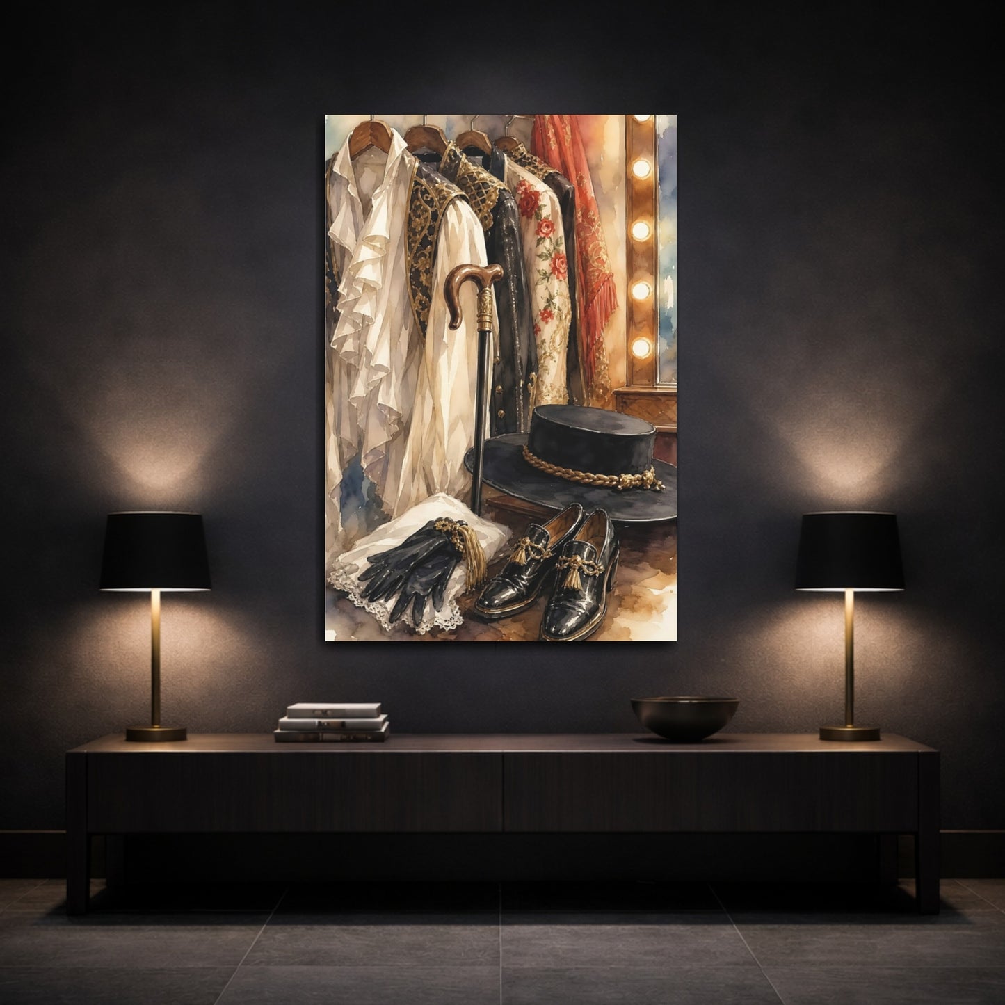 Mockup 3. Backstage Vintage Wardrobe shown as canvas print