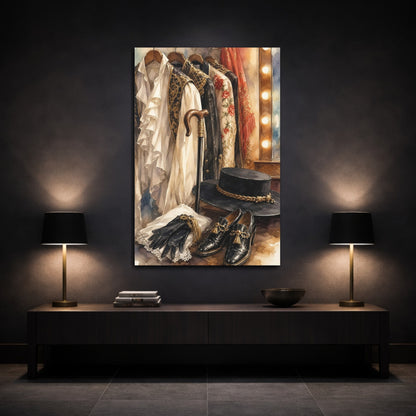 Mockup 3. Backstage Vintage Wardrobe shown as canvas print