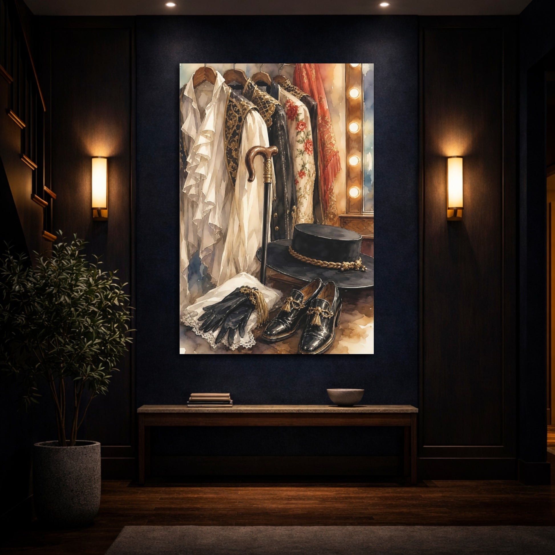 Mockup 4. Backstage Vintage Wardrobe shown as canvas print